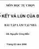 Bài tập làm tại nhà cố kết và lún của đất 