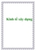 Kinh tế xây dựng