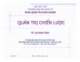 QUẢN TRỊ CHIẾN LƯỢC