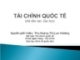 Tài chính quốc tế