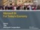Microsoft BI : For Today's Economy