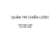 Kỹ năng quản trị chiến lược
