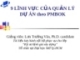 9 Lĩnh vực của quản lý dự án theo PMBOK
