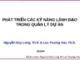 Phát triển các kỹ năng lãnh đạo trong quản lý dự án