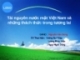 Báo cáo: Tài nguyên nước mặt Việt Nam và những thách thức trong tương lai