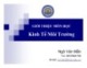 Bài giảng Kinh tế môi trường: Giới thiệu môn học Kinh tế môi trường - Ngô Văn Mẫn