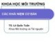 Bài giảng môn Khoa học môi trường: Chương 1 - TS. Lê Quốc Tuấn