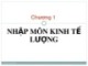 Bài giảng Kinh tế lượng: Chương 1 - Trần Thị Tuấn Anh (2017)