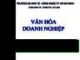 Bài giảng Văn hóa doanh nghiệp -  ThS. Trần Văn Của