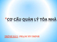 Bài giảng Cơ cấu quản lý tòa nhà