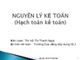 Bài giảng Nguyên lý kế toán