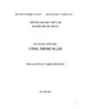 Bài giảng Công trình ngầm - PGS.TS. Nghiêm Hữu Hạnh