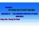Bài giảng Kỹ thuật xử lý chất thải rắn: Chương 4 - Dương Thị Thành